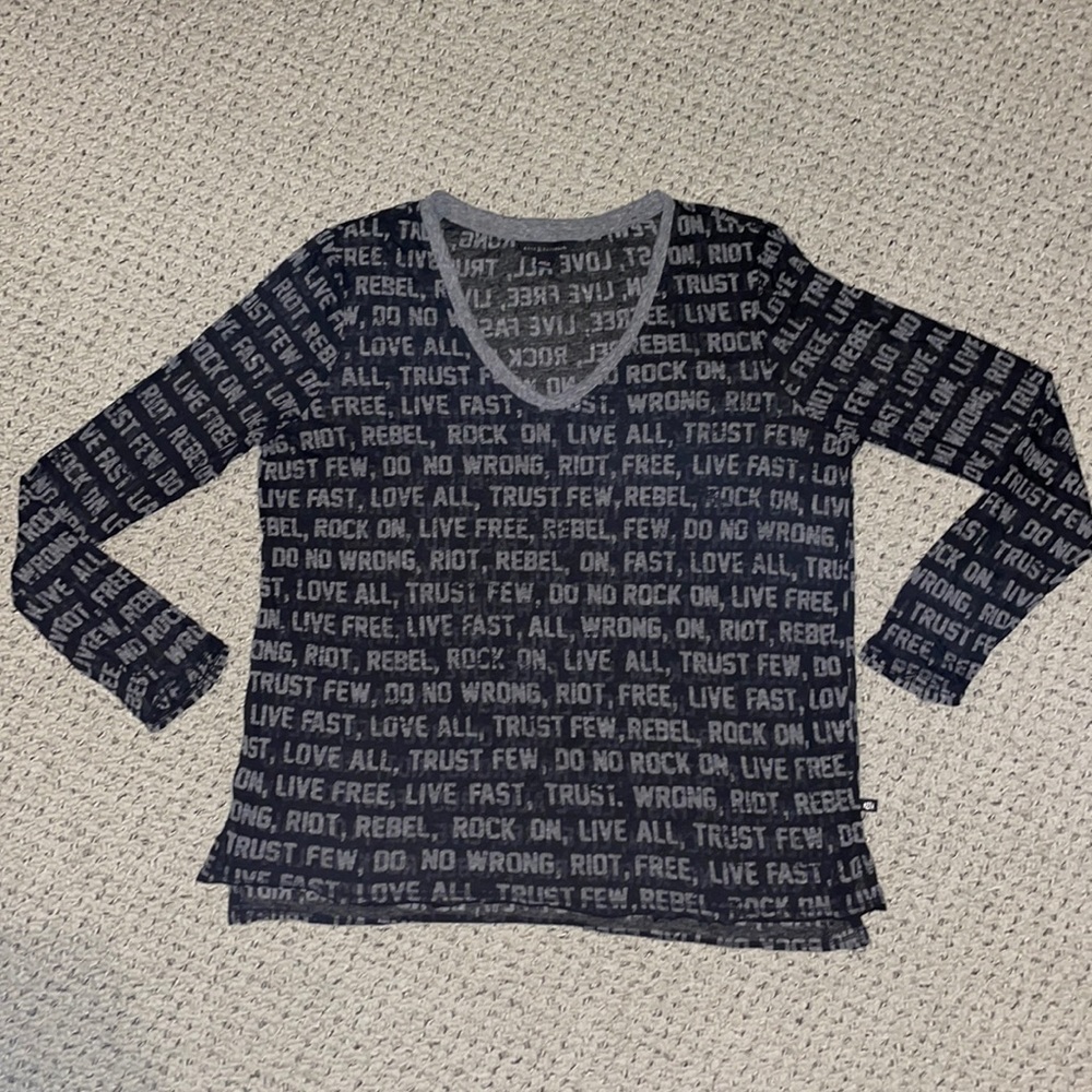 Rock & Republic sheer long sleeve XL